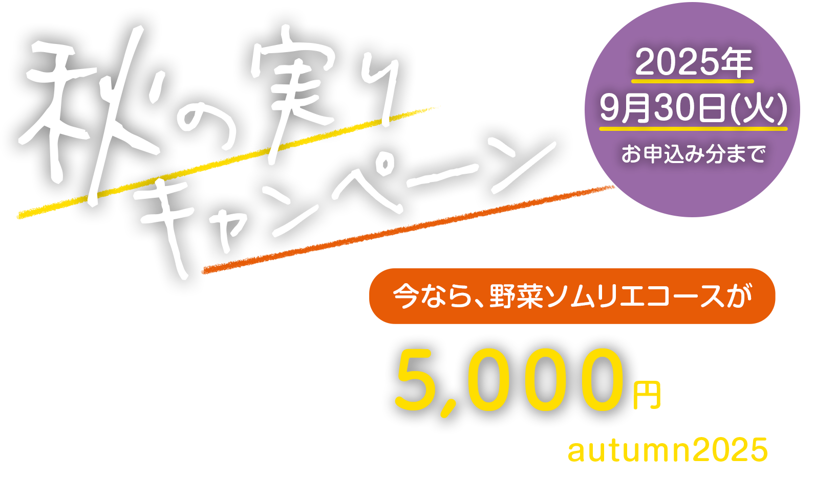 秋の実りキャンペーン